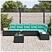 Set Divano da Giardino 7 pz Nero polyrattan - Foto miniatura 9