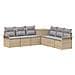 Set di divani 7 pz Beige e Grigio Chiaro - Foto miniatura 1