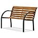 Panchina Acciaio E Legno, Stile Parco, 122x62xh. 80 Cm - Foto miniatura 2