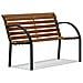 Panchina Acciaio E Legno, Stile Parco, 122x62xh. 80 Cm - Foto miniatura 3