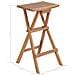 Sgabelli Da Bar Pieghevoli 2 Pz In Legno Massello Di Teak - Foto miniatura 3