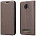 Custodia Compatibile Con Motorola Moto Z4 In Bruno Caffè - Coperchio Protettiva Con Chiusura Magnetica, Funzione Stand E Tasca Per Le Carte - Foto miniatura 6