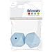 Perlina Di Silicone Esagonale X 2 - 17 Mm - Blu Pastello - Foto miniatura 3