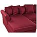 Divano Angolare Rivestito In Tessuto Bordeaux Versione Destra Vikna - Foto miniatura 8