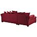 Divano Angolare Rivestito In Tessuto Bordeaux Versione Destra Vikna - Foto miniatura 6