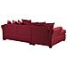 Divano Angolare Rivestito In Tessuto Bordeaux Versione Destra Vikna - Foto miniatura 7