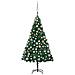 Set Albero Natale Artificiale con LED Palline Verde 120 cm PVC - Foto miniatura 1