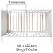 Letto Fianco Letto Universale, 60 X 120 Cm, Bianco, Regolabile In Altezza, 5 Pioli, Incl. Rete A Doghe - Foto miniatura 6