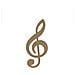 Nota Musicale In Legno Mdf Per Decorare - 16 X 7 Cm - Foto miniatura 1