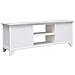 Mobile Porta TV Bianco e Grigio 108x30x40 cm Legno di Paulownia - Foto miniatura 3