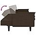 Divano Letto A 2 Posti Con 2 Cuscini Marrone Scuro In Tessuto - Foto miniatura 3