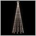 Albero di Natale a Cono Bianco Freddo 310 LED 100x300 cm - Foto miniatura 4