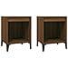 Comodini 2 Pz Rovere Marrone 40x35x50 Cm - Foto miniatura 2
