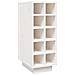 Portabottiglie Bianco 23x34x61 cm in Legno Massello di Pino - Foto miniatura 1