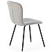 Pack 4 Sedie Lucky Rivestite In Tessuto Grigio Chiaro - Foto miniatura 4