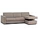 Divano Fisso Debora, Divano Ad Angolo, 100% Made In Italy, Sofà Soggiorno, Con Penisola Contenitore Reversibile, In Tessuto Imbottito, Con Braccioli Slim, Cm 260x95h90, Tortora - Foto miniatura 3