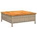 Copertura Base Ombrellone Beige 70x70x25 Cm Polyrattan E Acacia - Foto miniatura 2
