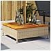 Copertura Base Ombrellone Beige 70x70x25 Cm Polyrattan E Acacia - Foto miniatura 1