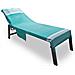 Telo Mare Lettino Spiaggia Piscina Con Cuscino E Tasche Palau Verde Acqua - Foto miniatura 1