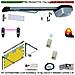 Porta Sezionale 70 Kg Da Soffitto Kit Automatismo 220/24 V 2 Radiocomandi Fotocellule Faro A Led Binario Alluminio 3 M - Foto miniatura 1