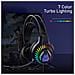 S605 Cuffie Da Gaming Noise-off Driver Da 50mm Cavo Da 2m 2x 3,5mm Audio /microfono + Usb Led Rgb Nero - Foto miniatura 6