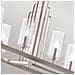 Lampadario Contemporaneo Kimrose Acciaio Nichel Lucido Vetro 10 Luci E14 - Foto miniatura 3