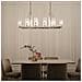Lampadario Contemporaneo Kimrose Acciaio Nichel Lucido Vetro 10 Luci E14 - Foto miniatura 5