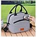Borsa Termica Porta Pranzo Da Lavoro, Borsa Tote Porta Pranzo A Tracolla Per Donne E Uomini Grey - Foto miniatura 5