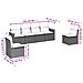 Set Divano Da Giardino 6 Pz Con Cuscini Grigio In Polyrattan - Foto miniatura 3