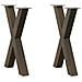 Gambe Tavolo Pranzo A X 2 Pz Naturale 60x(72-73) Cm Acciaio - Foto miniatura 1