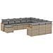 Set Divani Da Giardino 12 Pz Con Cuscini Beige In Polyrattan - Foto miniatura 2