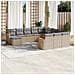 Set Divani Da Giardino 12 Pz Con Cuscini Beige In Polyrattan - Foto miniatura 1
