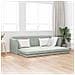 Divano Letto a Terra 2-in-1 Grigio Chiaro 213x144x60 cm Velluto - Foto miniatura 2