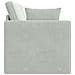 Divano Letto a Terra 2-in-1 Grigio Chiaro 213x144x60 cm Velluto - Foto miniatura 6