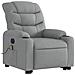 Poltrona Alzapersona Massaggi Elettrica Grigio Chiaro Tessuto - Foto miniatura 4