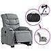 Poltrona Alzapersona Massaggi Elettrica Grigio Chiaro Tessuto - Foto miniatura 6