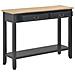 Tavolo Consolle Nero 110x35x80 Cm In Legno - Foto miniatura 1
