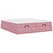 Struttura Letto Pouf con Materassi Rosa 180x200 cm Velluto - Foto miniatura 5