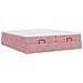 Struttura Letto Pouf con Materassi Rosa 180x200 cm Velluto - Foto miniatura 9