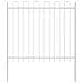 Recinzione da Giardino con Parte Superiore ad Arco Bianca 3,4x1,5 m in Acciaio - Foto miniatura 4