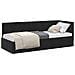 Cornice del letto ad angolo Nero 80 x 200 cm Velluto - Foto miniatura 3