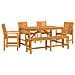 Set da Pranzo per Giardino 6 pcs Marrone 150 x 90 x 74 cm - Foto miniatura 1