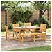 Set da Pranzo per Giardino 6 pcs Marrone 150 x 90 x 74 cm - Foto miniatura 2