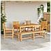 Set da Pranzo per Giardino 6 pcs Marrone 150 x 90 x 74 cm - Foto miniatura 4