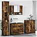 Set di mobili per il bagno 4 pcs Rovere fumo 30 x 35 x 192 cm - Foto miniatura 2
