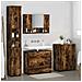 Set di mobili per il bagno 4 pcs Rovere fumo 30 x 35 x 192 cm - Foto miniatura 4