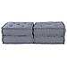 Cuscino 2 pcs Grigio 70 x 70 x 36 cm Poliestere - Foto miniatura 5