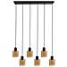 Lampadario A 6 Luci Kitare Vetro Beige - Foto miniatura 2