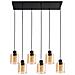 Lampadario A 6 Luci Kitare Vetro Beige - Foto miniatura 3