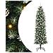Albero di Natale Artificiale Sottile Verde e Bianco 240 cm - Foto miniatura 1